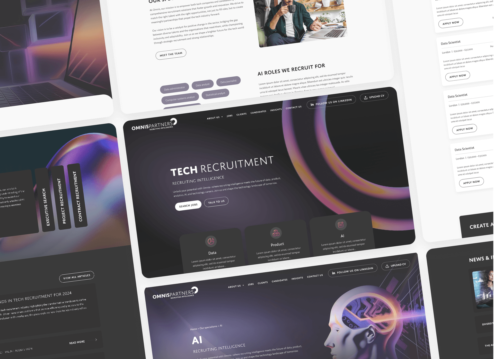 Omnis tech recruitment website